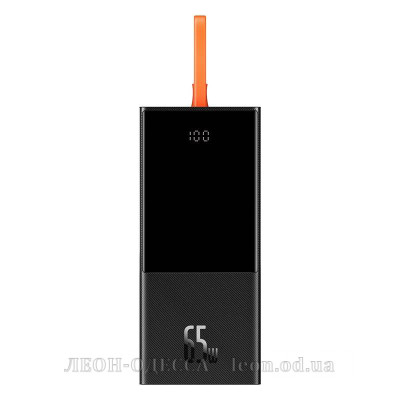Батарея унiверсальна Baseus 20000mAh, PD/65W, QC/3.0, USB-C, 2*USB-A (PPJL000001 / PPIMDA-D01)
