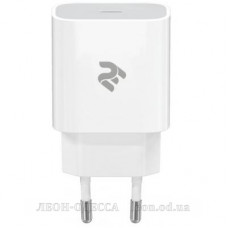 Зарядное устройство 2E USB-C Wall Charger PD3.0 DC5V/3A, 20W, white (2E-WC1USBC20W-W)