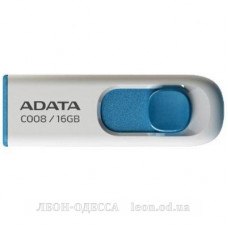 USB флеш накопичувач ADATA 16GB C008 White USB 2.0 (AC008-16G-RWE)