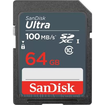 Карта пам*ятi SANDISK 64GB SDXC class 10 UHS-1 (SDSDUNR-064G-GN3IN)