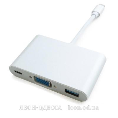 Порт-реплiкатор EXTRADIGITAL USB Type-C to VGA/USB 3.0/Type-C (0.15m) (KBV1690)