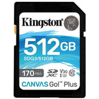 Карта пам*ятi Kingston 512GB SDXC class 10 UHS-I U3 Canvas Go Plus (SDG3/512GB)