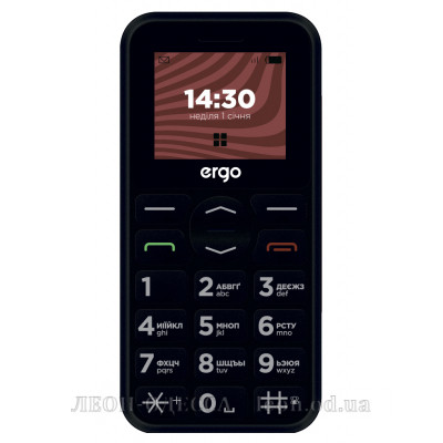 Мобiльний телефон Ergo R181 Black