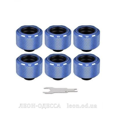 Фiтинг для СВО ThermalTake Pacific C-Pro G1/4 PETG 16mm OD Fitting Kit - Blue (CL-W210-CU00BU-B)