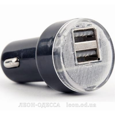 Зарядний пристрiй EnerGenie USB 2.1A black (EG-U2C2A-CAR-02)