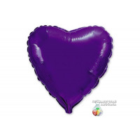 Шар Flexmetal Сердце Фиолетовое 18*