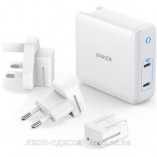 Зарядное устройство Anker PowerPort Atom III Duo - 60W 2xUSB-С (White) (A2629H21)