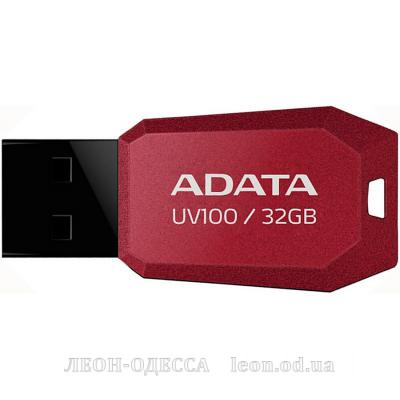 USB флеш накопичувач ADATA 32GB DashDrive UV100 Red USB 2.0 (AUV100-32G-RRD)