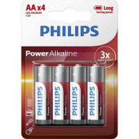 Батарейка Philips AA LR6 Power Alkaline * 4 (LR6P4B/10)