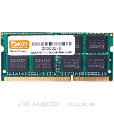 Модуль пам*ятi для ноутбука SoDIMM DDR3 4GB 1600 MHz Dato (DT4G3DSDLD16)