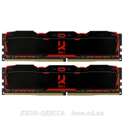 Модуль памяти для компьютера DDR4 16GB (2X8GB) 3200 MHz IRDM X Black Goodram (IR-X3200D464L16SA/16GDC)