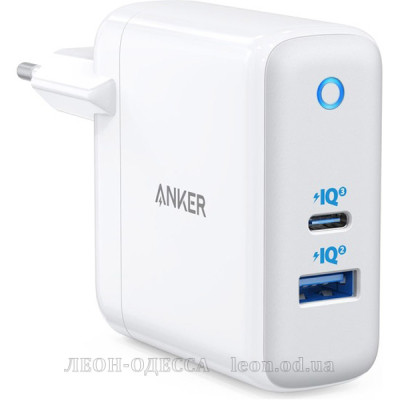 Зарядний пристрiй Anker PowerPort+ Atom III 45W USB-C+15W USB-A (White) (A2322G21)