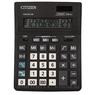 
											Калькулятор Citizen CDB-1401 BK 14 разр.											
											