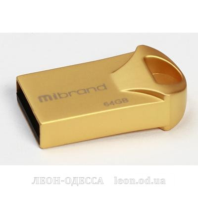 USB флеш накопичувач Mibrand 64GB Hawk Gold USB 2.0 (MI2.0/HA64M1G)