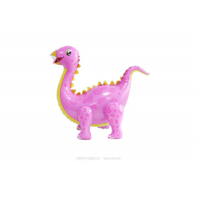 Фольгированный Шар Хлодячка Китай "Динозавр" - розовый (четыре ножки)