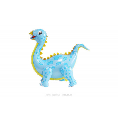 Фольгированный Шар Хлодячка Китай "Динозавр" - голубой (четыре ножки)