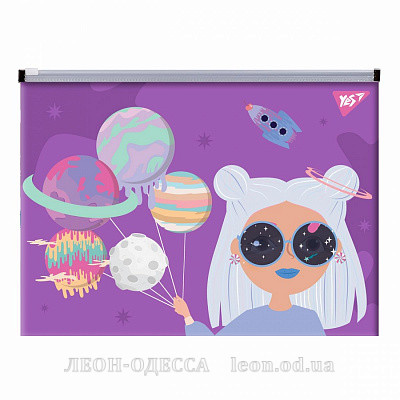 Папка zip-lock B5 Yes Space Girl