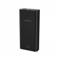 Батарея унiверсальна Canyon 20000mAh, Input 5V/2A, Output 5V/2.1A(Max), Black (CNE-CPB2001B)