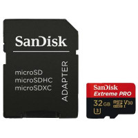 Карта пам*ятi SANDISK 32GB microSD class 10 V30 A1 UHS-I U3 4K Extreme Pro (SDSQXCG-032G-GN6MA)