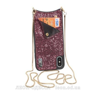 Чохол до моб. телефона BeCover Glitter Wallet Apple iPhone X/Xs Pink (703619) (703619)