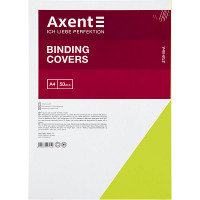 Обложка картон Axent 250 г под кожу желтая 50 шт