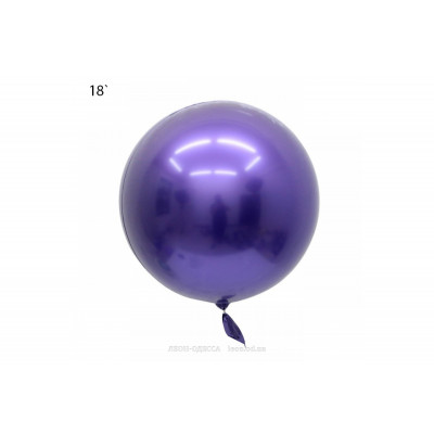 Шар Bubbles "Metallic" 18` - фиолетовый