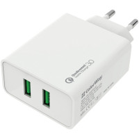 Зарядний пристрiй ColorWay 2USB Quick Charge 3.0 (36W) (CW-CHS017Q-WT)