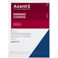 Обложка картон Axent 250 г под кожу синяя 50 шт