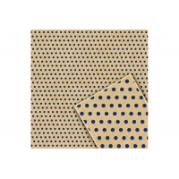 Упаковочная Бумага GIFT (5 листов) "Синий горошек крафт" (70*100 см)