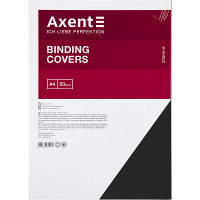 Обложка картон Axent 250 г под кожу черная 50 шт