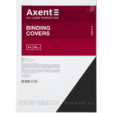Обложка картон Axent 250 г под кожу черная 50 шт