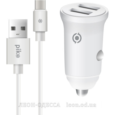 Зарядное устройство Piko CC-312 (2USB3,1A) + USB-C cable (1283126538803)