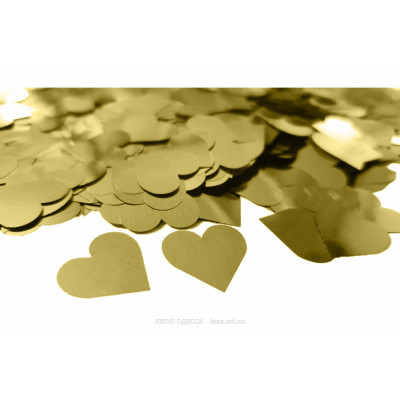 Конфетти "Сердечки микро" - золото