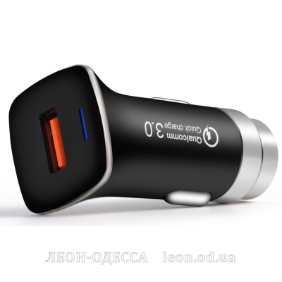 Зарядний пристрiй XoKo CQC-100 1 USB Qualcom 3.0 3.1A Bla (CQC-100-BK)