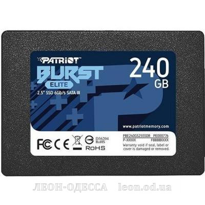 Накопичувач SSD 2.5* 240GB Burst Elite Patriot (PBE240GS25SSDR)