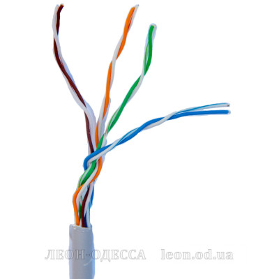 Кабель сетевой UTP 305м, cat.5e, CCA, 4*2*0,50, PVC, indoor, grey GEAR (GEC-UTPCCA050305)