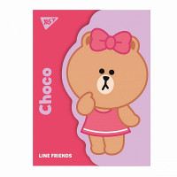 Папка-органайзер YES А4 з фігурним клапаном на липучці &amp;quot;Line Friends. Choco&amp;quot;