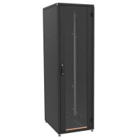 Шкаф напольный Zpas 18U 19* 600x800, glass door, black (IT-186080-69AA-2-161-FP)