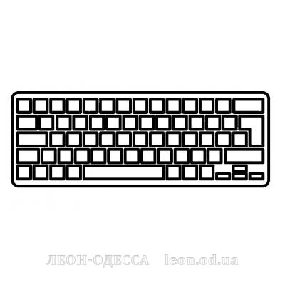 Клавiатура ноутбука ASUS EEE PC 1000H/1000НЕ черная с черной рамкой UA (NSK-UD60R/9J.N1N82.60R/550103100-035-G/NSK-UD601)