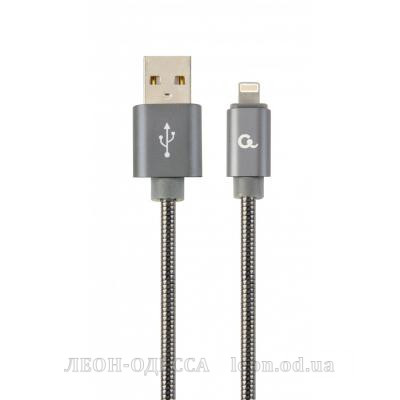 Дата кабель USB 2.0 AM to Lightning 1.0m Cablexpert (CC-USB2S-AMLM-1M-BG)