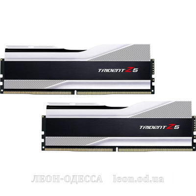 Модуль памяти для компьютера DDR5 64GB (2x32GB) 6000 MHz Trident Z5 Silver G.Skill (F5-6000J3238G32GX2-TZ5S)