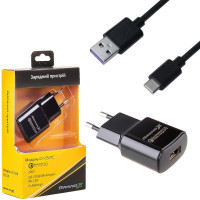 Зарядний пристрiй Grand-X Quick Charge QС3.0, + cable USB -> Type C 1m (CH-550TC)