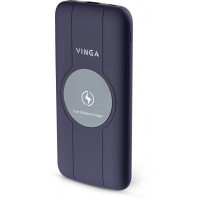 Батарея унiверсальна Vinga 10000 mAh Wireless QC3.0 PD soft touch purple (BTPB3510WLROP)