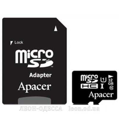 Карта пам*ятi Apacer 32GB microSDHC UHS-I Class10 w/ 1 Adapter RP (AP32GMCSH10U1-R)