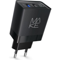 Зарядний пристрiй MAKE 18W QC3.0+2.4A Black (MCW-322QBK)