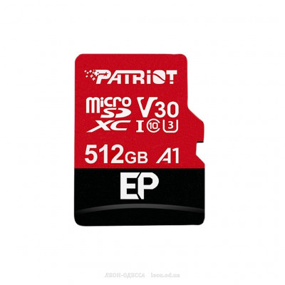 Карта пам`яті Patriot 512GB microSD class 10 UHS-I U3 (PEF512GEP31MCX)