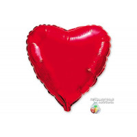 Шар Flexmetal Сердце Красное 18*