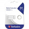 USB флеш накопитель Verbatim 64GB Metal Executive Silver USB 2.0 (98750)