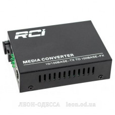 Медiаконвертер RCI 100M, 20km, SC, RJ45, Tx 1310nm, standart size metal case (RCI902W-FE-20-T)