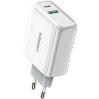 Зарядний пристрiй Ugreen CD170 36W USB + Type-C Charger (White) (60468)